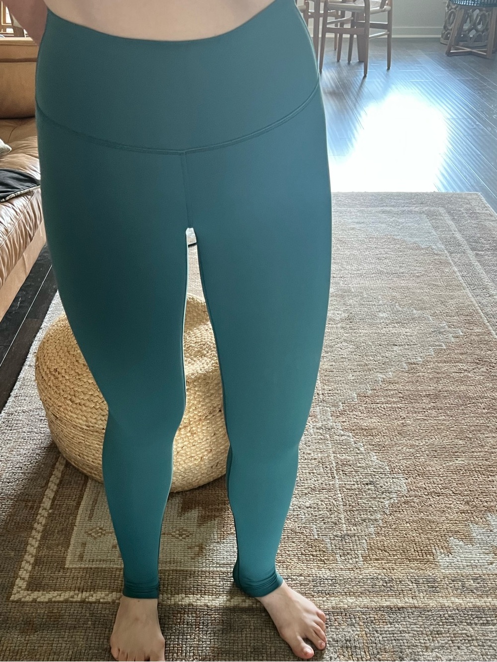 Lululemon Teal High-Waist Seamless Leggings